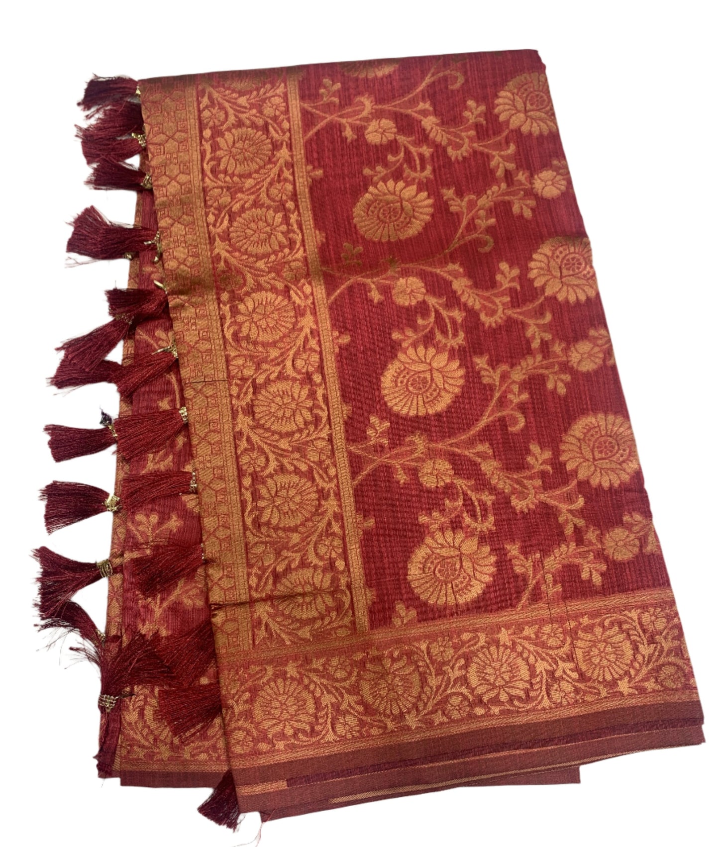 Banaras Katan Saree Dark Onion Pink Colour