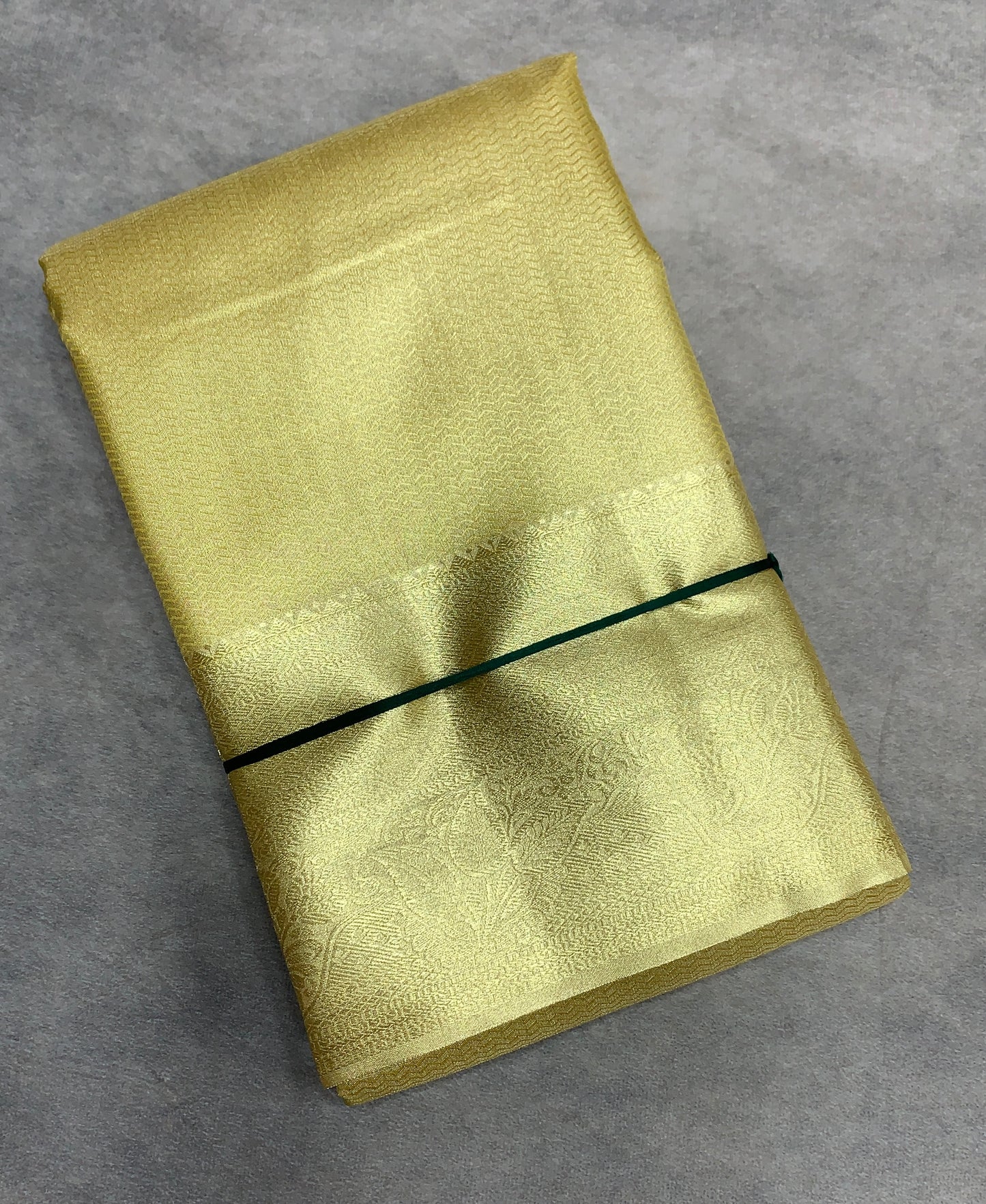 Fancy Tissue Saree Golden Colour with Self Colour Border