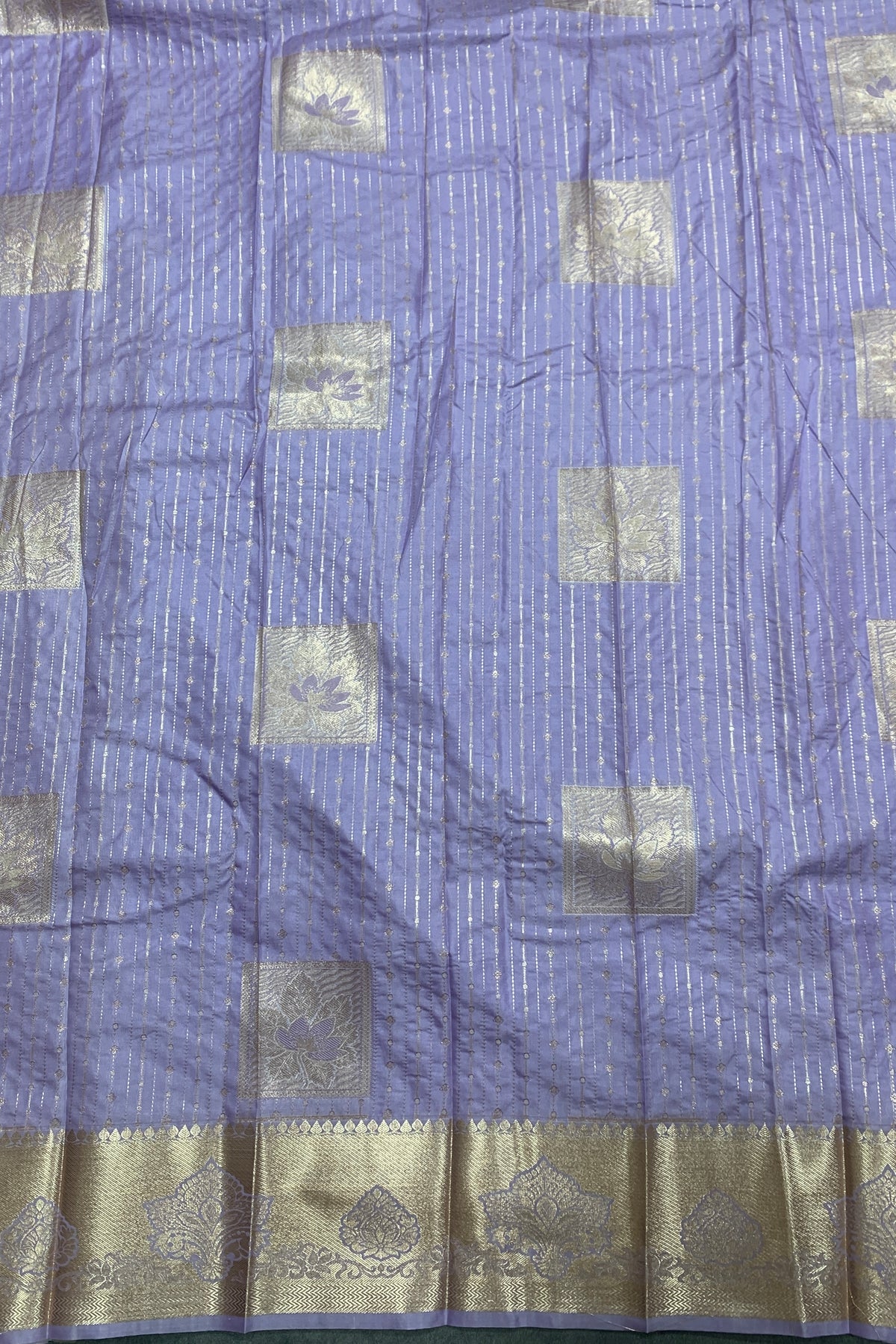 Soft Silk Casual Saree Lavender with Sliver Zari Border