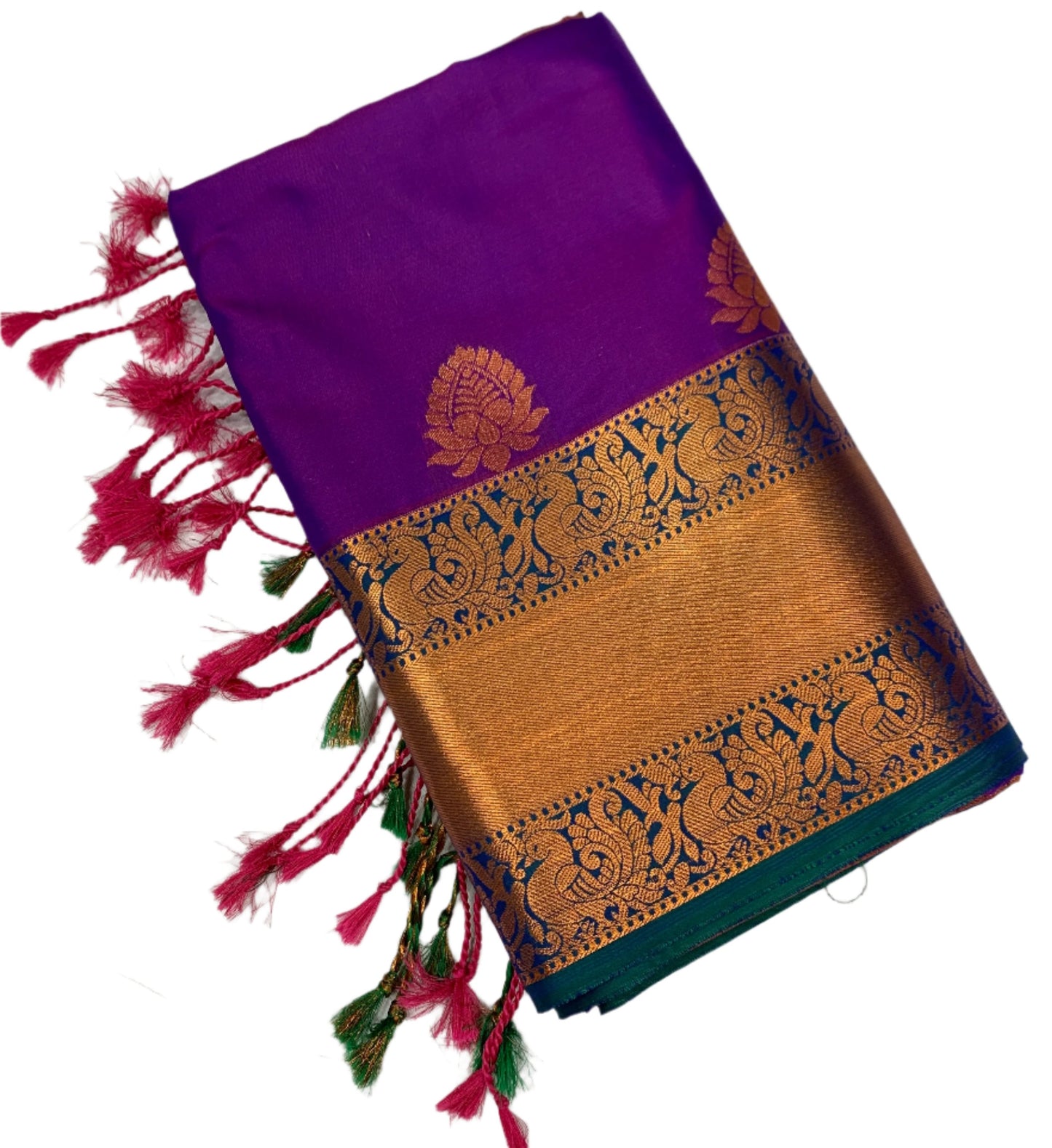 Soft Vegan Silk Saree Purple Colour