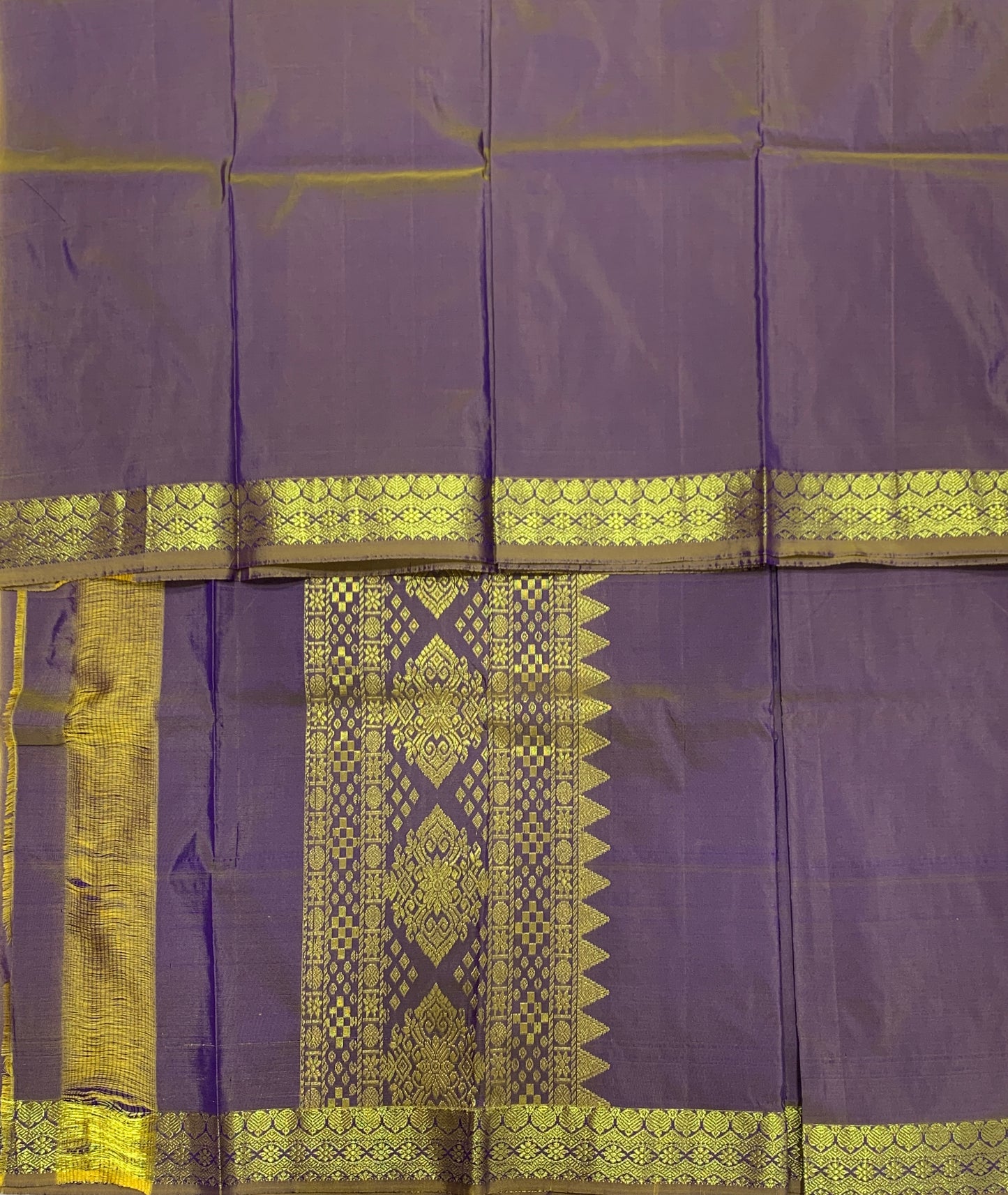 Lavender Colour Half Saree Shawl