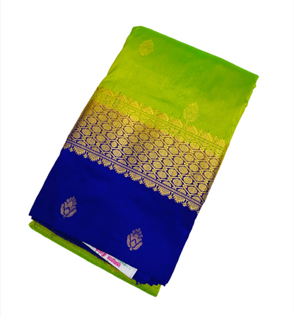 Pure Kanchipuram Silk Apple Green Colour