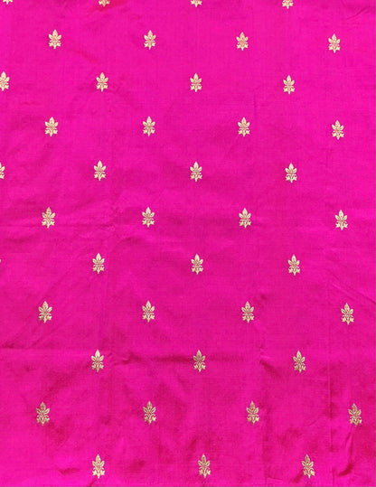 Pink Colour Pure Silk  Blouse Fabric