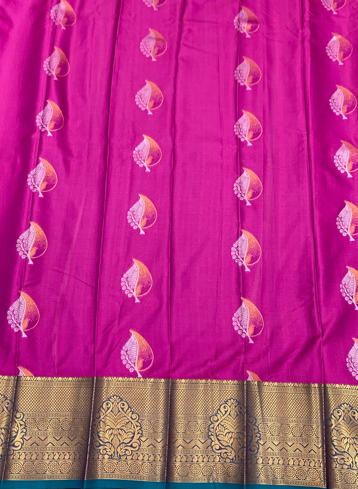 Soft Silk Casual Saree Pink Colour with Rama Green Colour Border