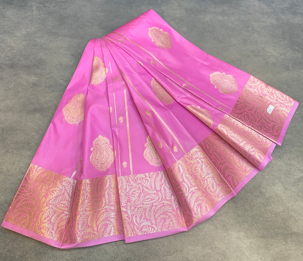 Soft Silk Casual Saree Baby Pink with Sliver Zari Border