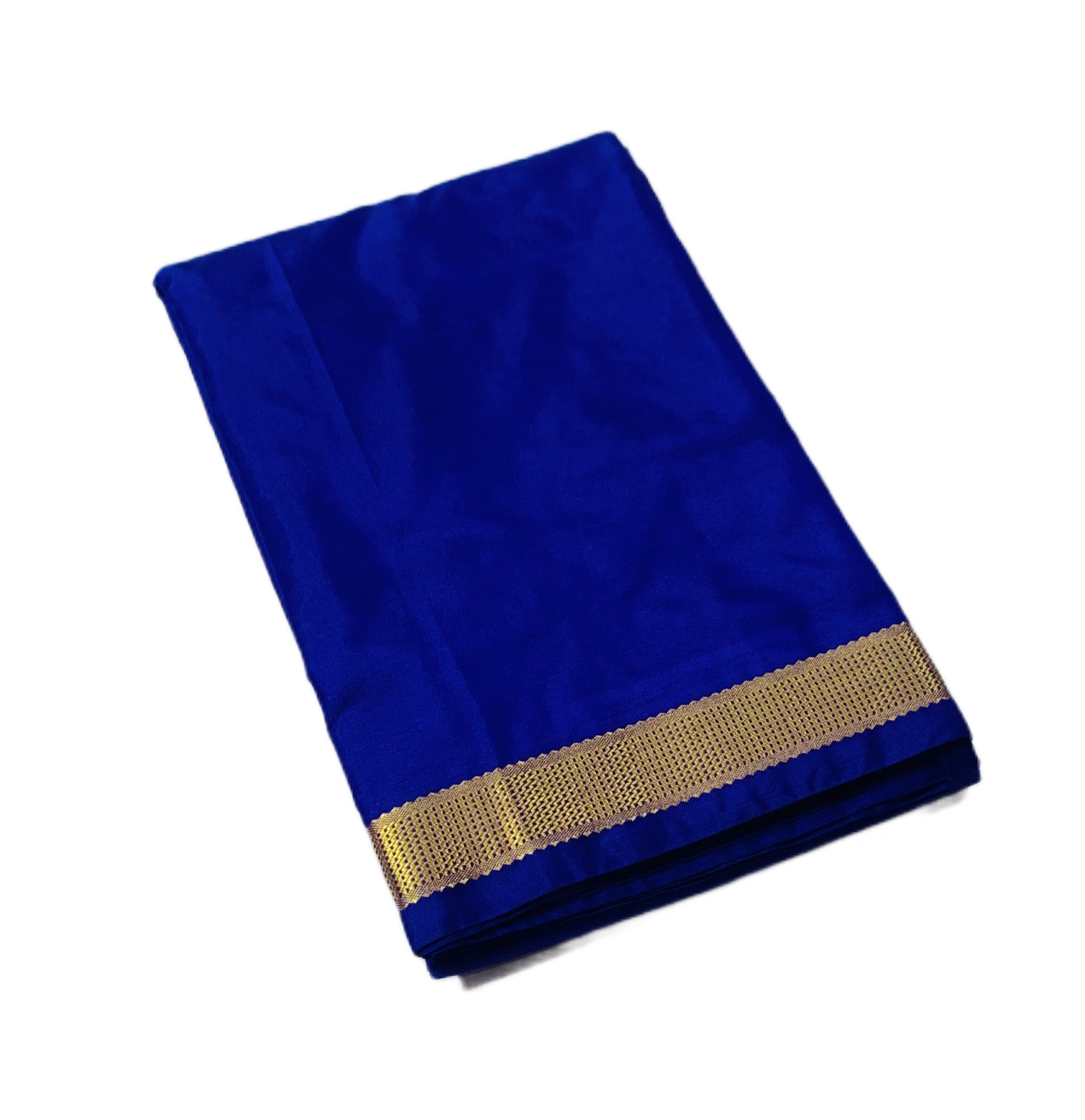 Arani Silk Saree Pepsi Blue Colour with Golden Border