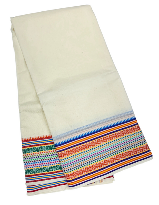 Cotton Dhoti Half White