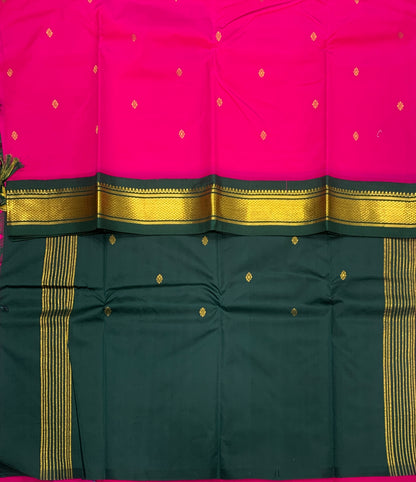 Pure Kanchipuram Silk Pink Colour