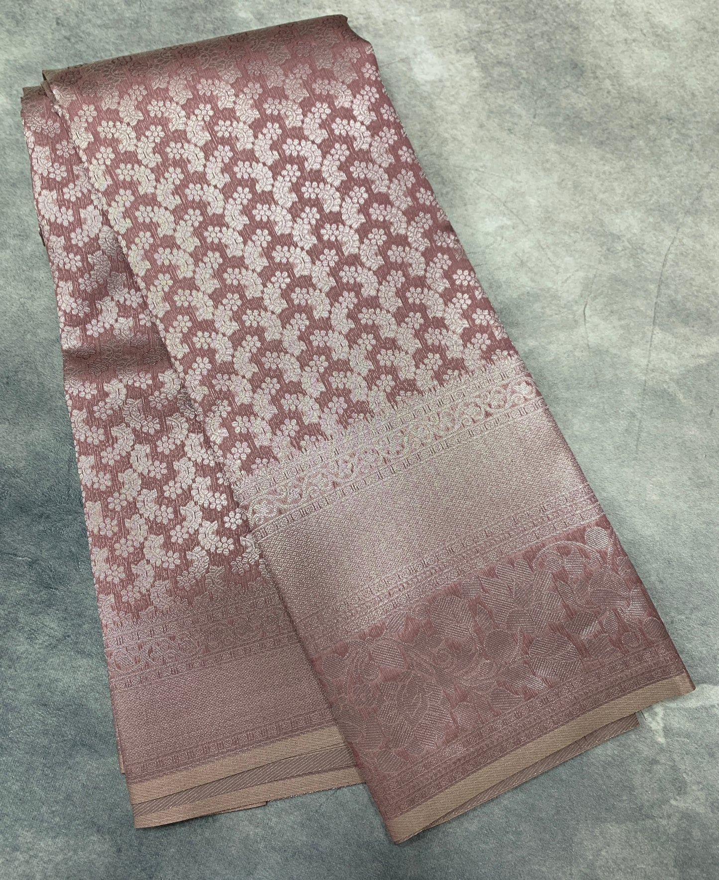 Art Silk Saree Light Brown Colour with Self Colour Border