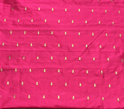 Rani Pink Colour Pure Silk Blouse Fabric