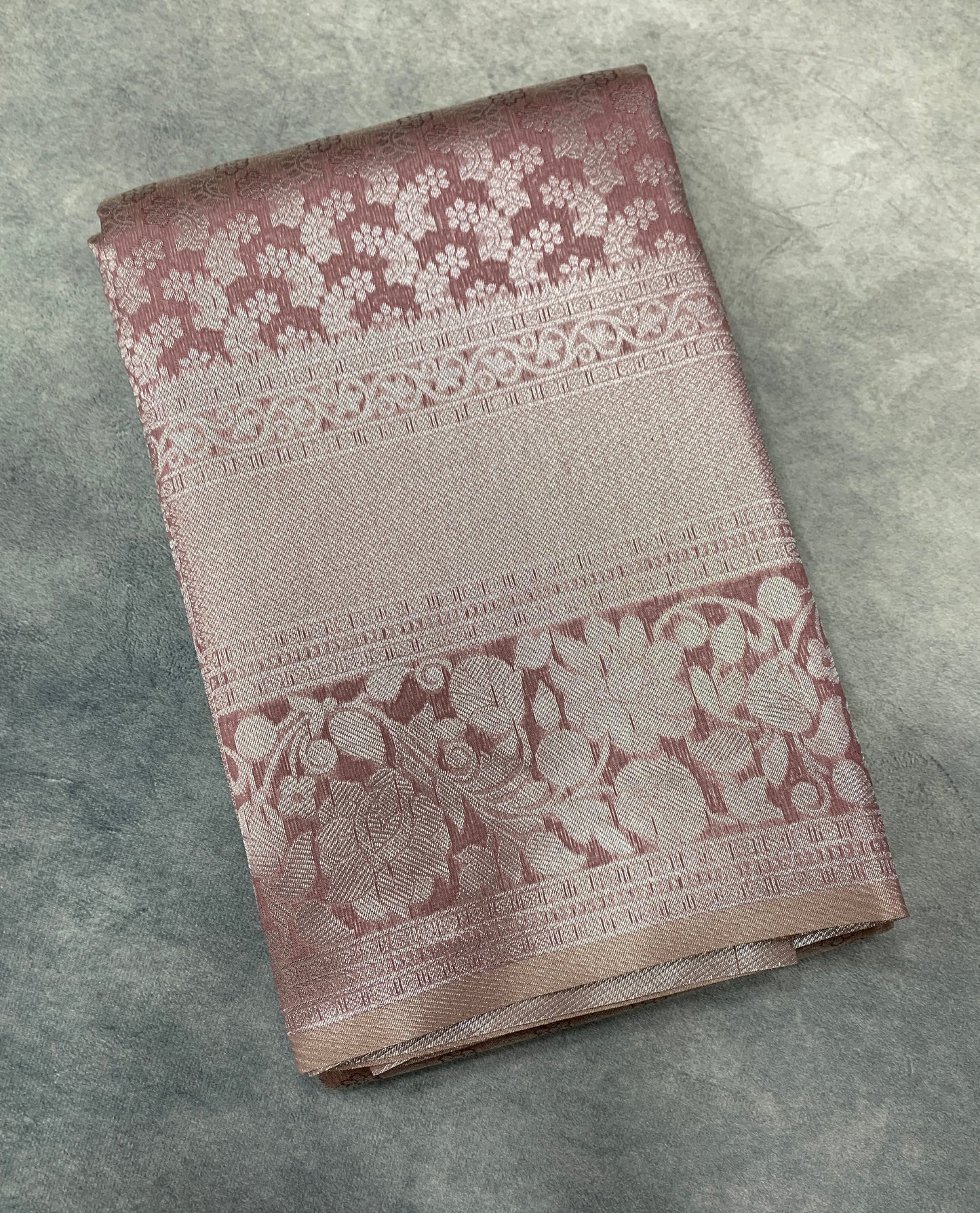 Art Silk Saree Light Brown Colour with Self Colour Border