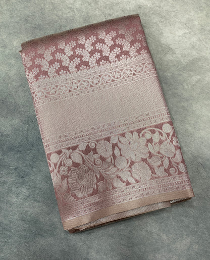 Art Silk Saree Light Brown Colour with Self Colour Border