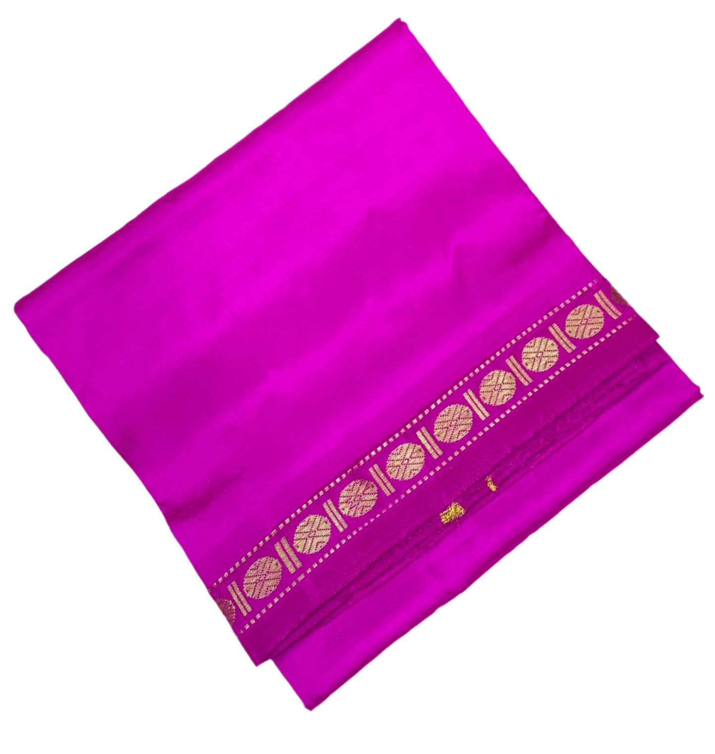 Silk Pooja Towel Magenta colour