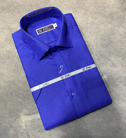 Half Sleeve Ink Blue Colour Shirt