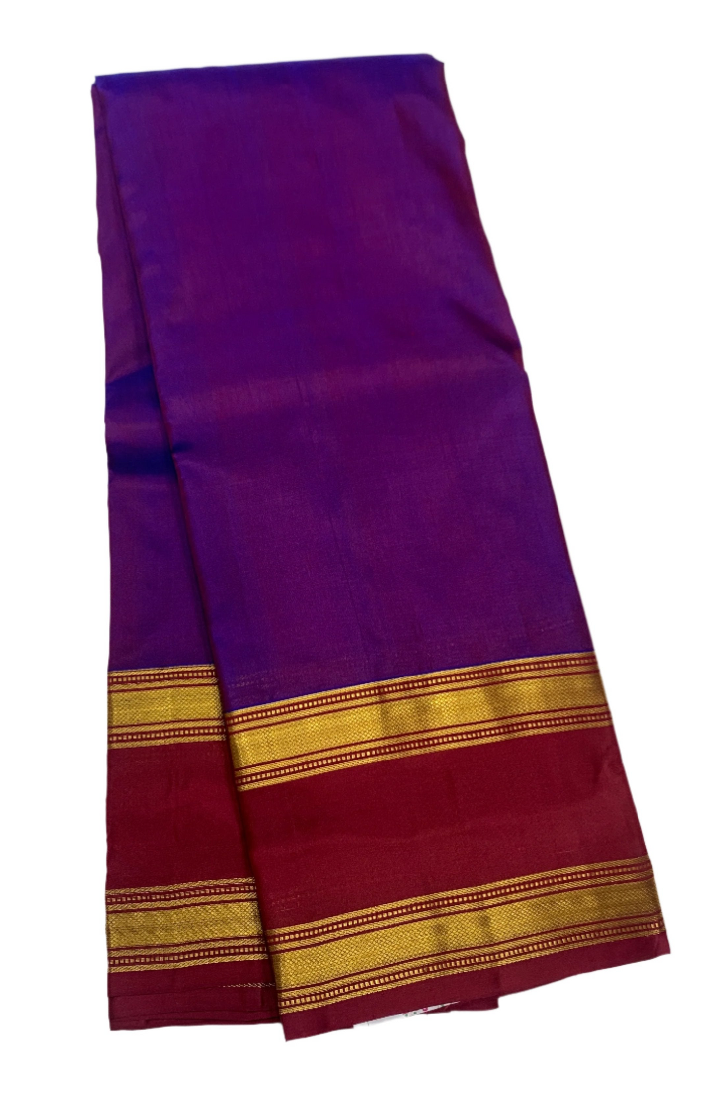 Pure Kanchipuram Silk Saree Purple Colour