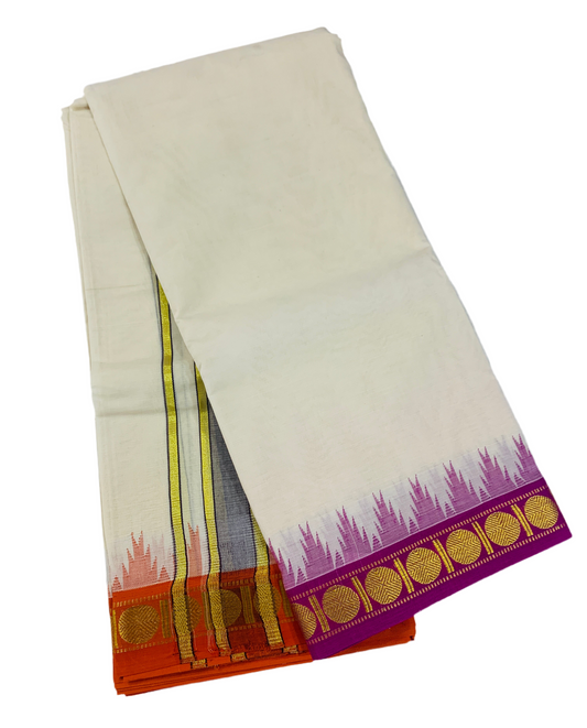 Cotton Dhoti Half White