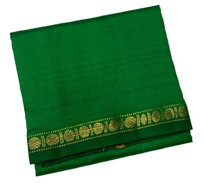 Silk Pooja Towel Green colour