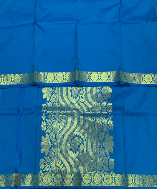 Sky Blue Colour Half Saree Shawl