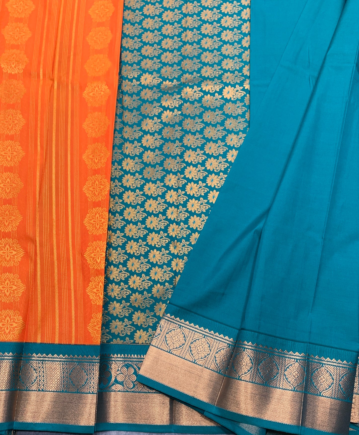 Vegan Silk Saree Mango Yellow Colour Saree with Green Colour Contrast Border