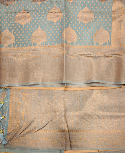 Banaras Katan Saree Gray Colour