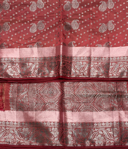 Tussar Saree Colour Brown Colour With Block Zari Work Border