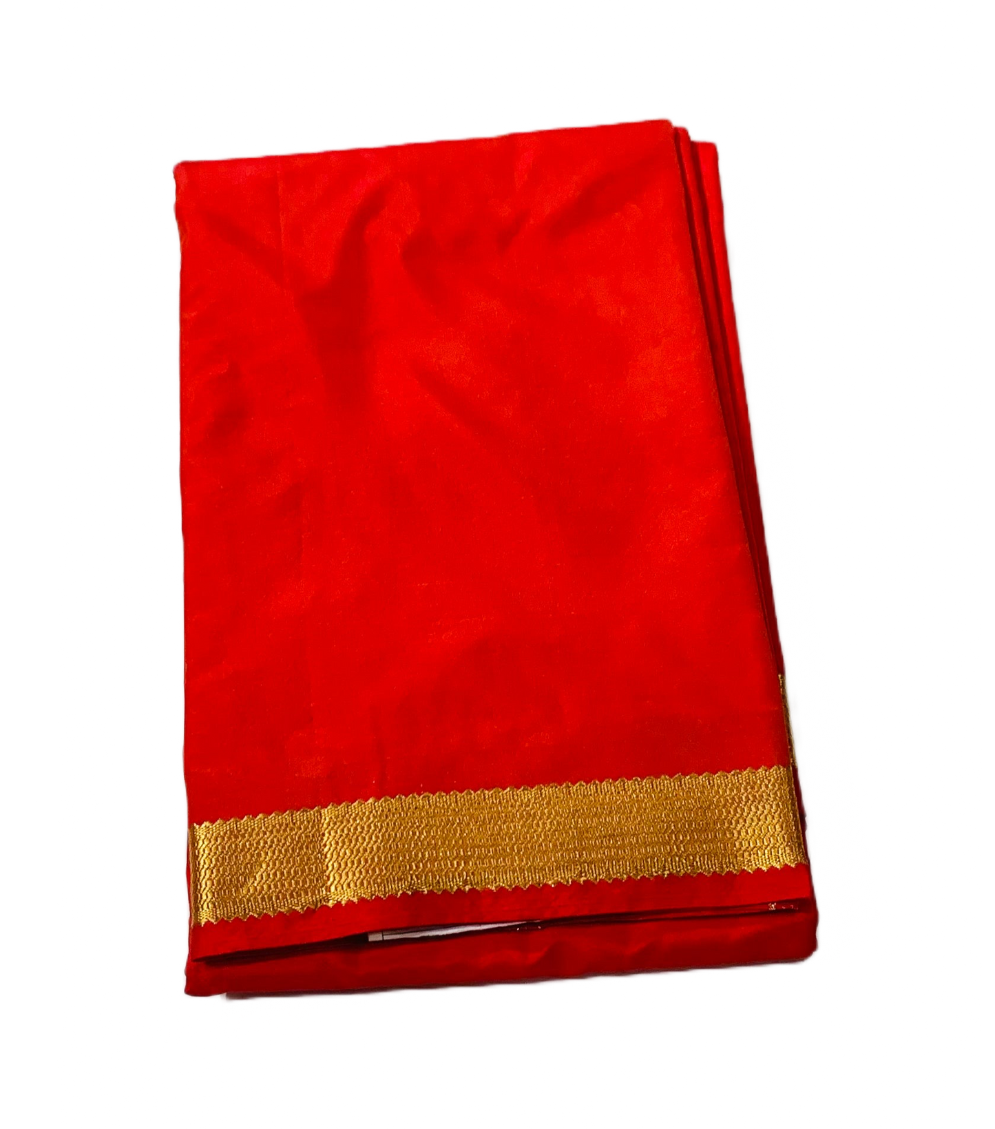 Arani Silk Saree Red Colour with Golden Border