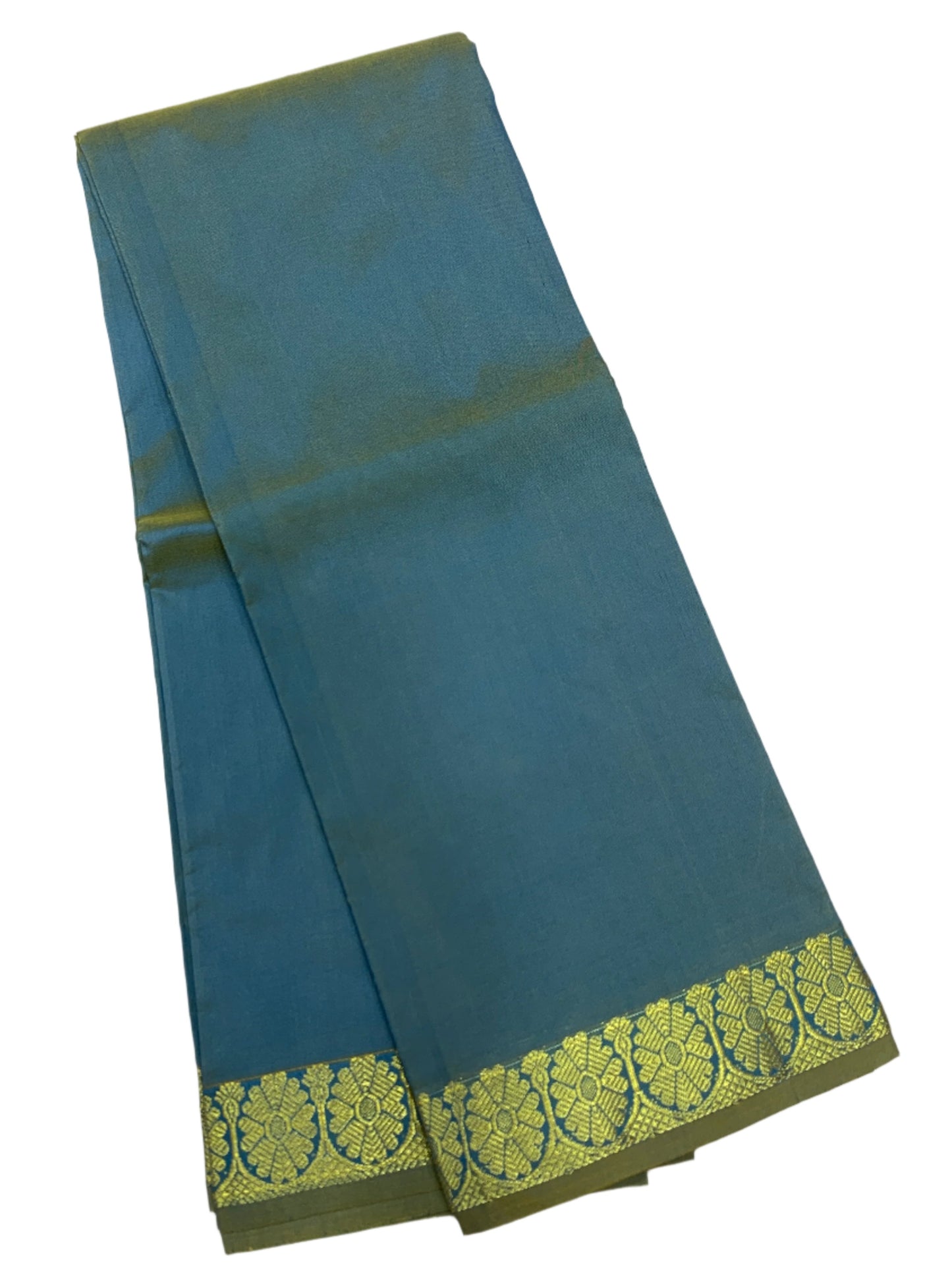 Bluish Gold Colour Half Saree Shawl