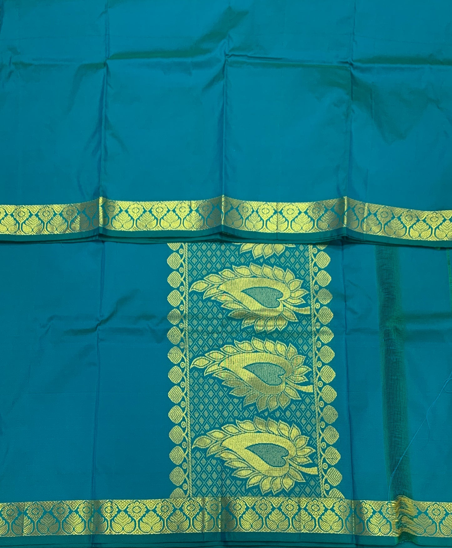 Rama Green Colour Half Saree Shawl