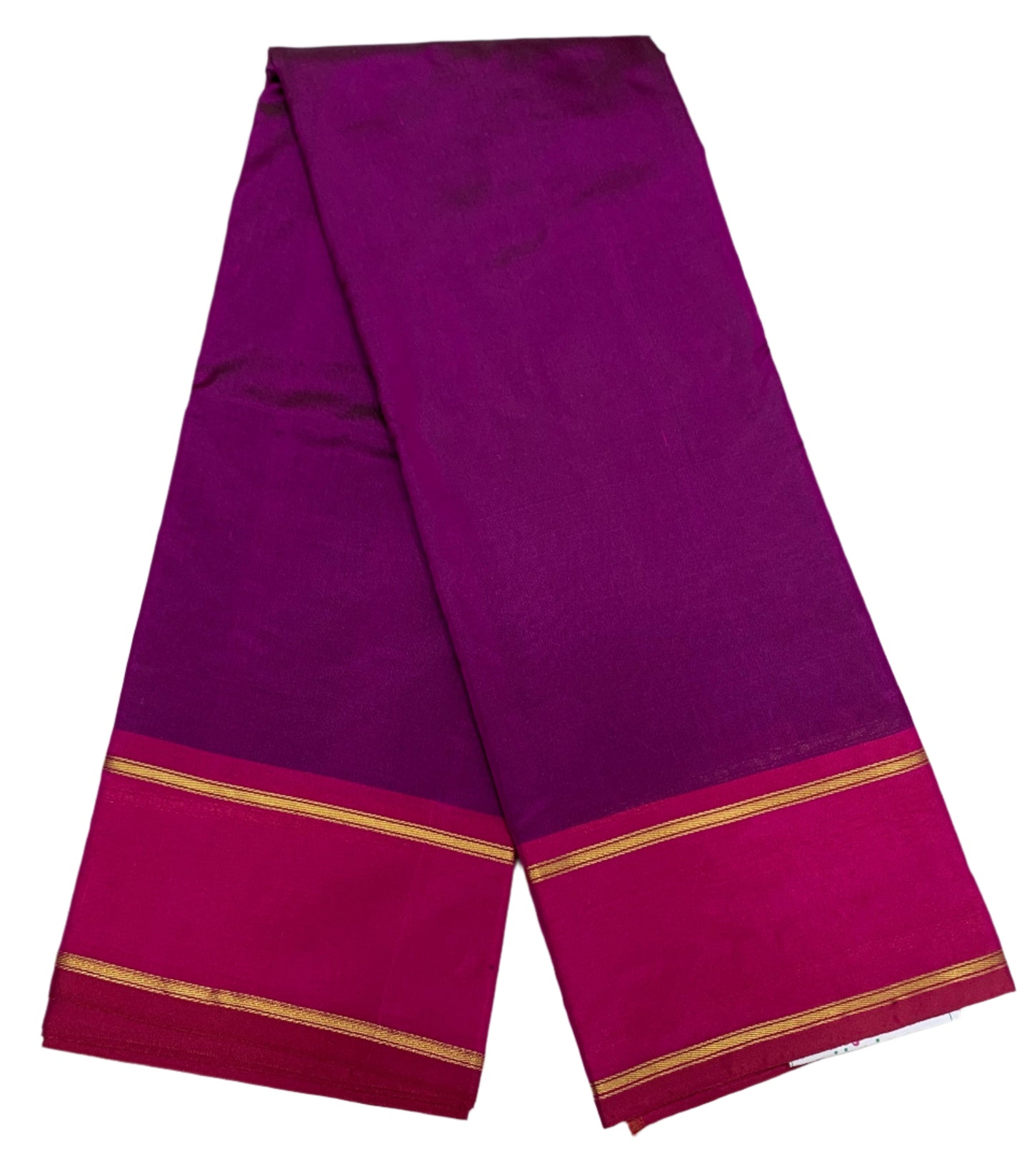 Arani Silk Saree Magenta Colour with Pink and Golden Border