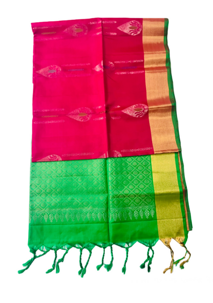 Soft Silk Saree Pink Colour