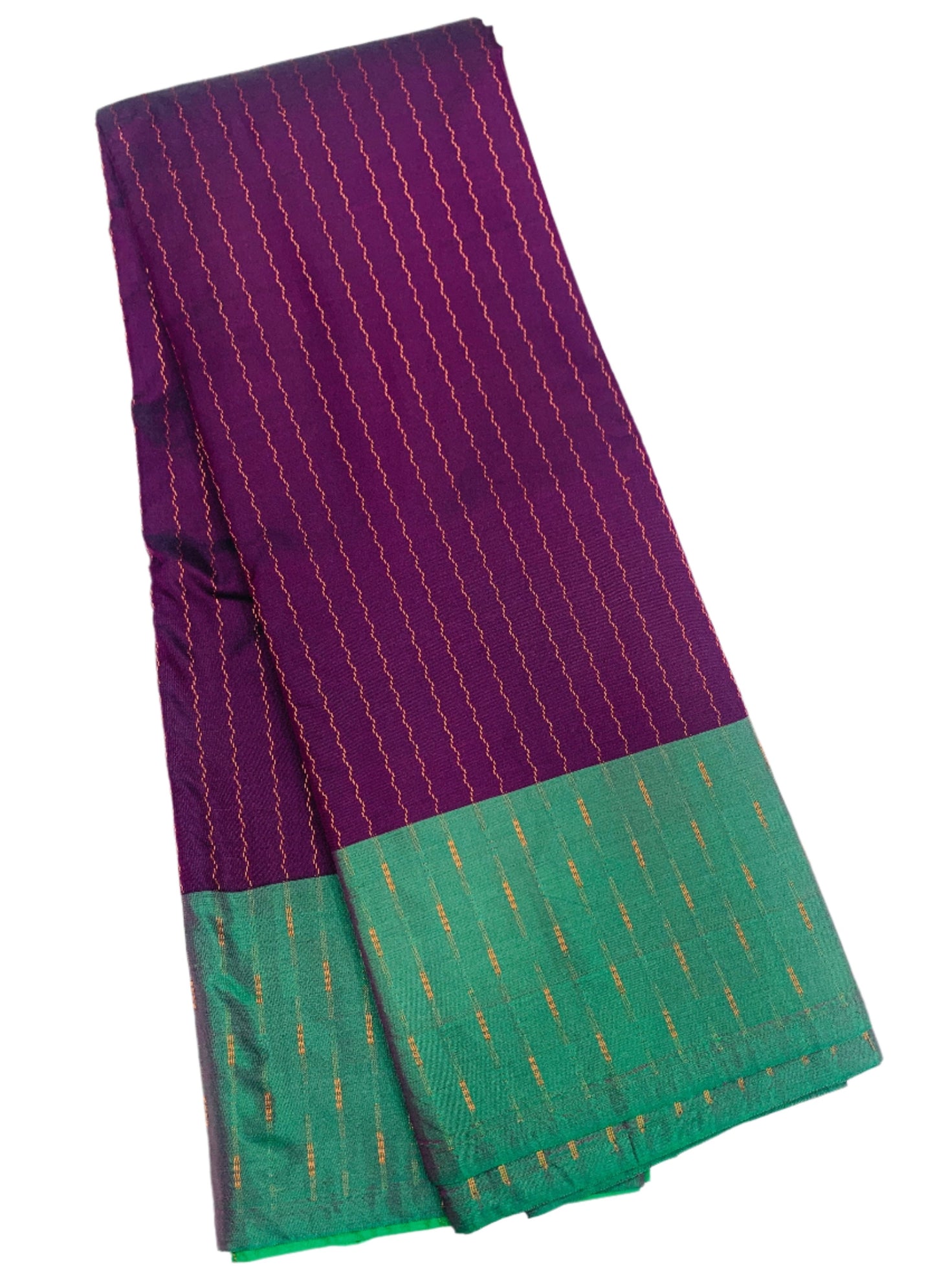 Arani Silk Saree Magenta Colour Green Border