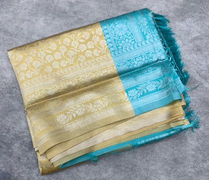 Art Silk Saree Mustard Colour with Self Border