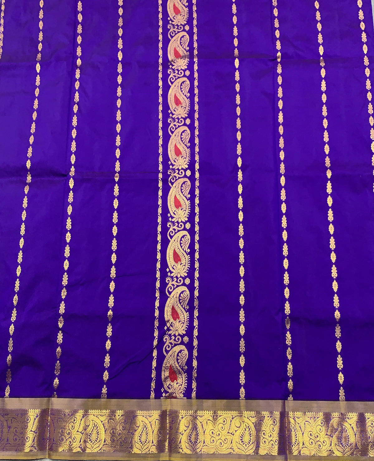 Violet Shade Semi Silk Kids Pattu Pavadai with Contrast border for age 5 to 10
