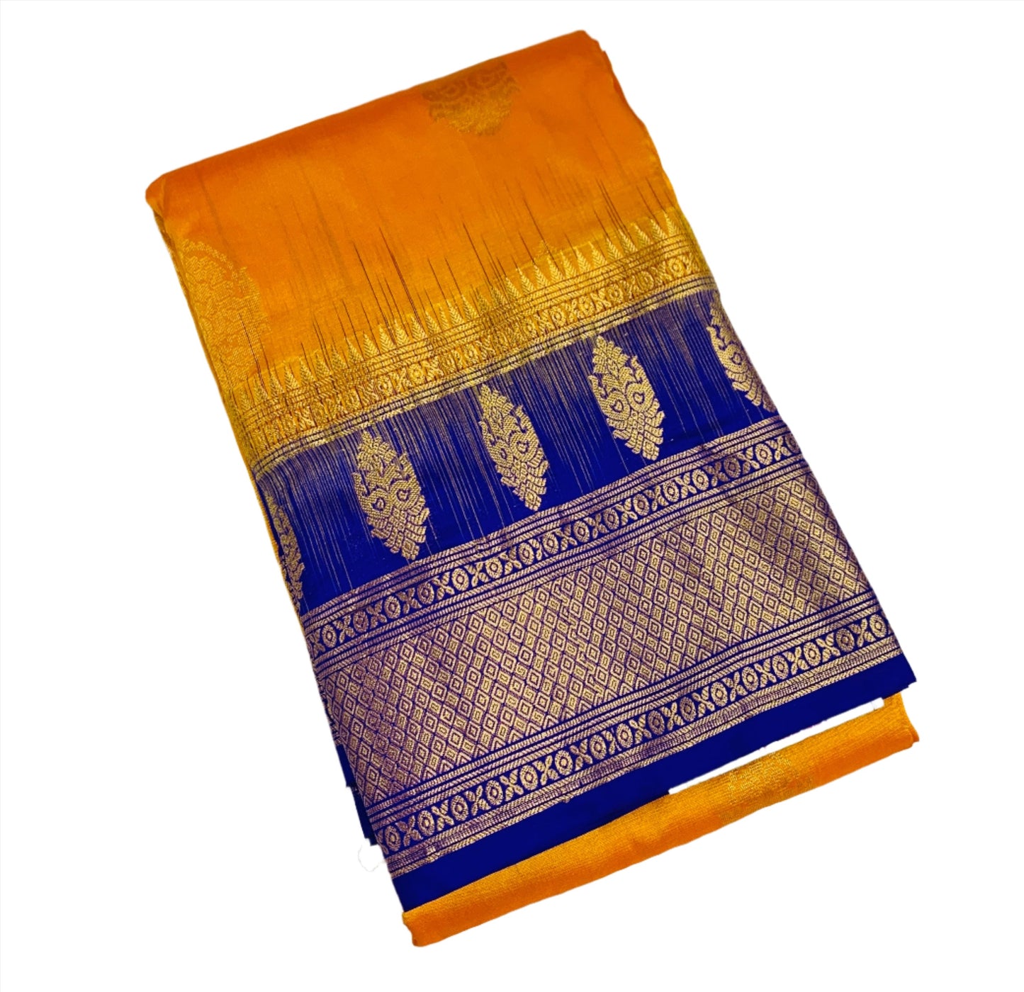 Pure Kanchipuram Silk Yellow Colour