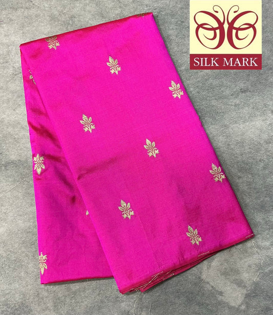 Pink Colour Pure Silk  Blouse Fabric