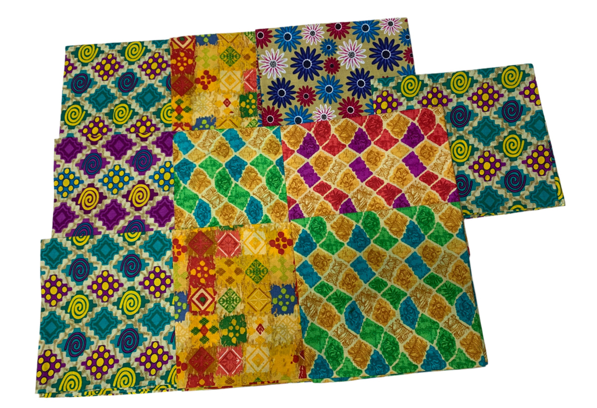 Cotton Multi-Colours Unstiched Blouse Piece Material -Assorted By Any 5 Pieces