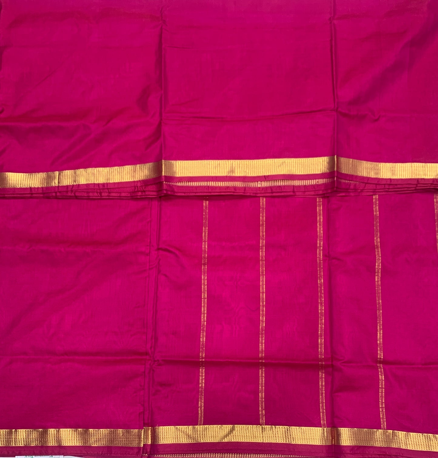 9 yards Pure Kanchipuram Silk Saree Pink Colour