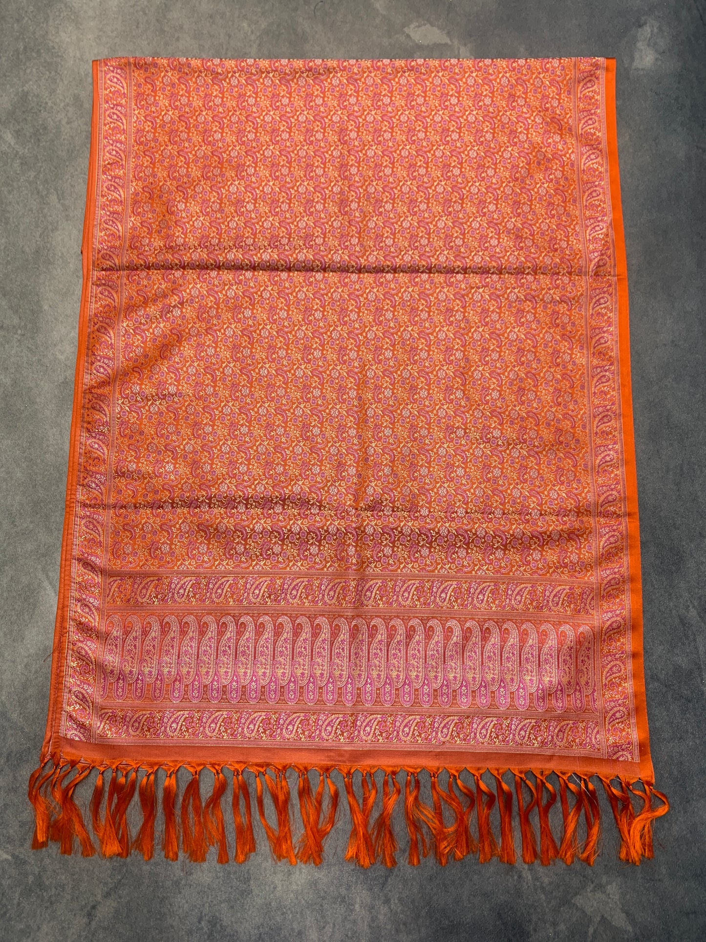 Orange Colour Facilitation Shawl Ponnadai