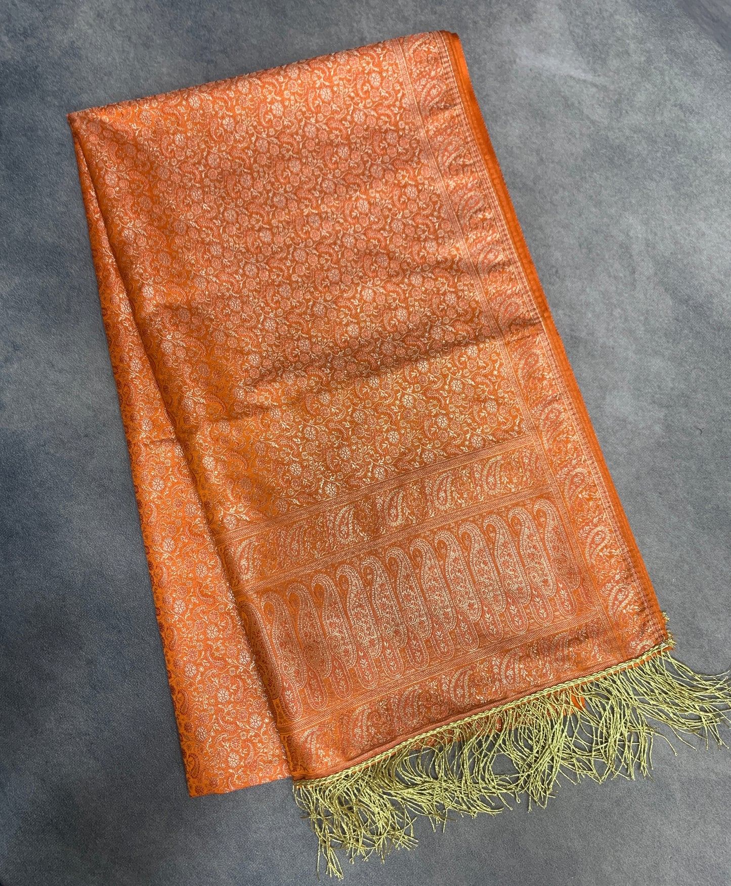 Orange Colour Facilitation Shawl Ponnadai