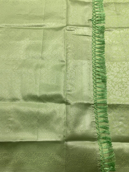 Art Silk Saree Light Green Colour with Self Border