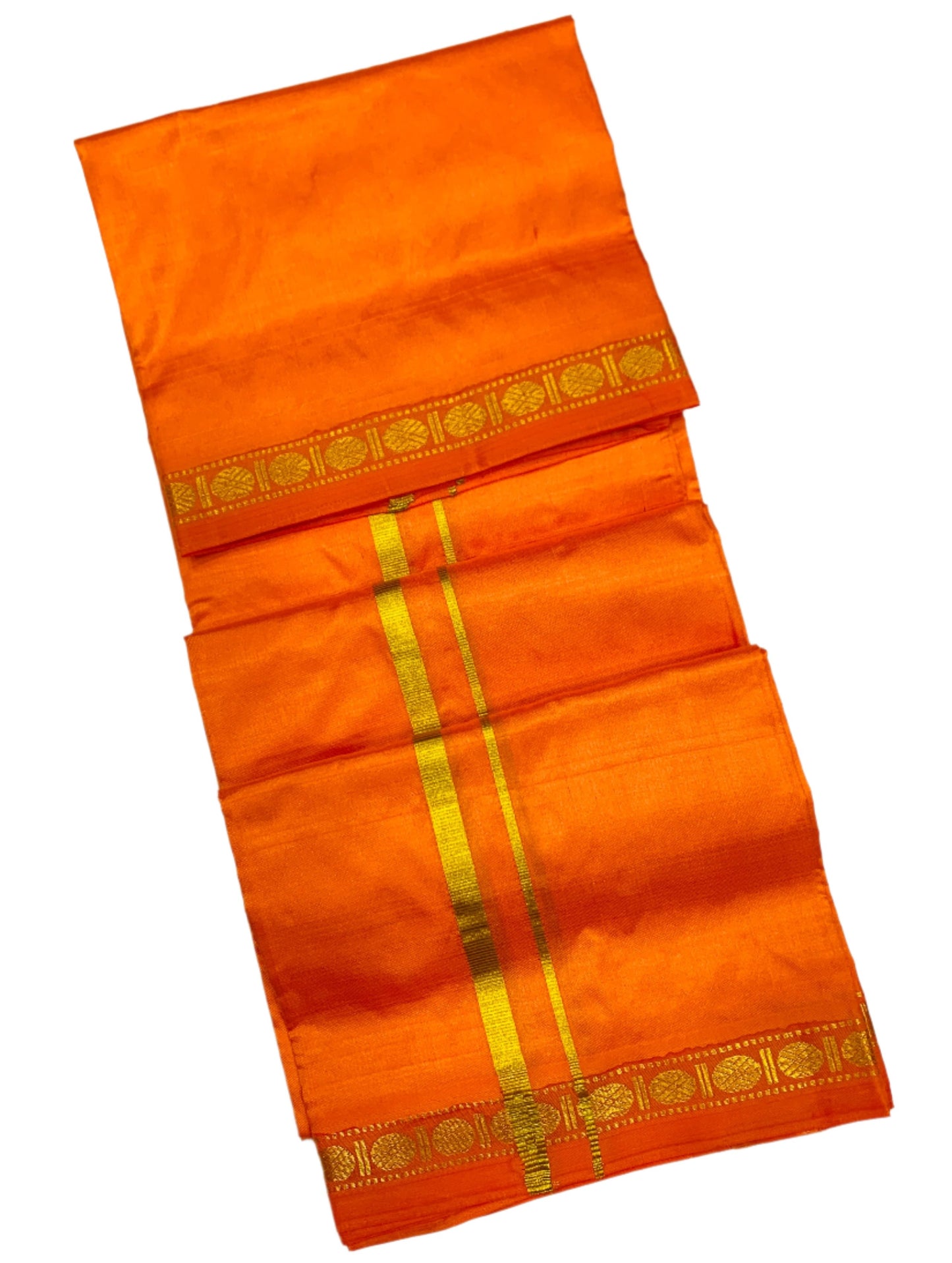 Silk Pooja Towel Orange colour