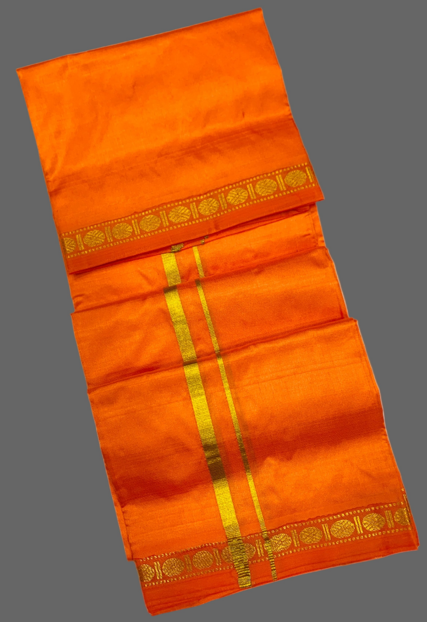 Silk Pooja Towel Orange colour