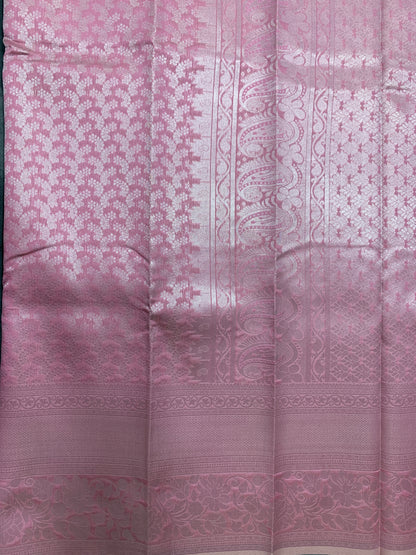 Art Silk Saree Onion Pink Colour with Self Colour Border