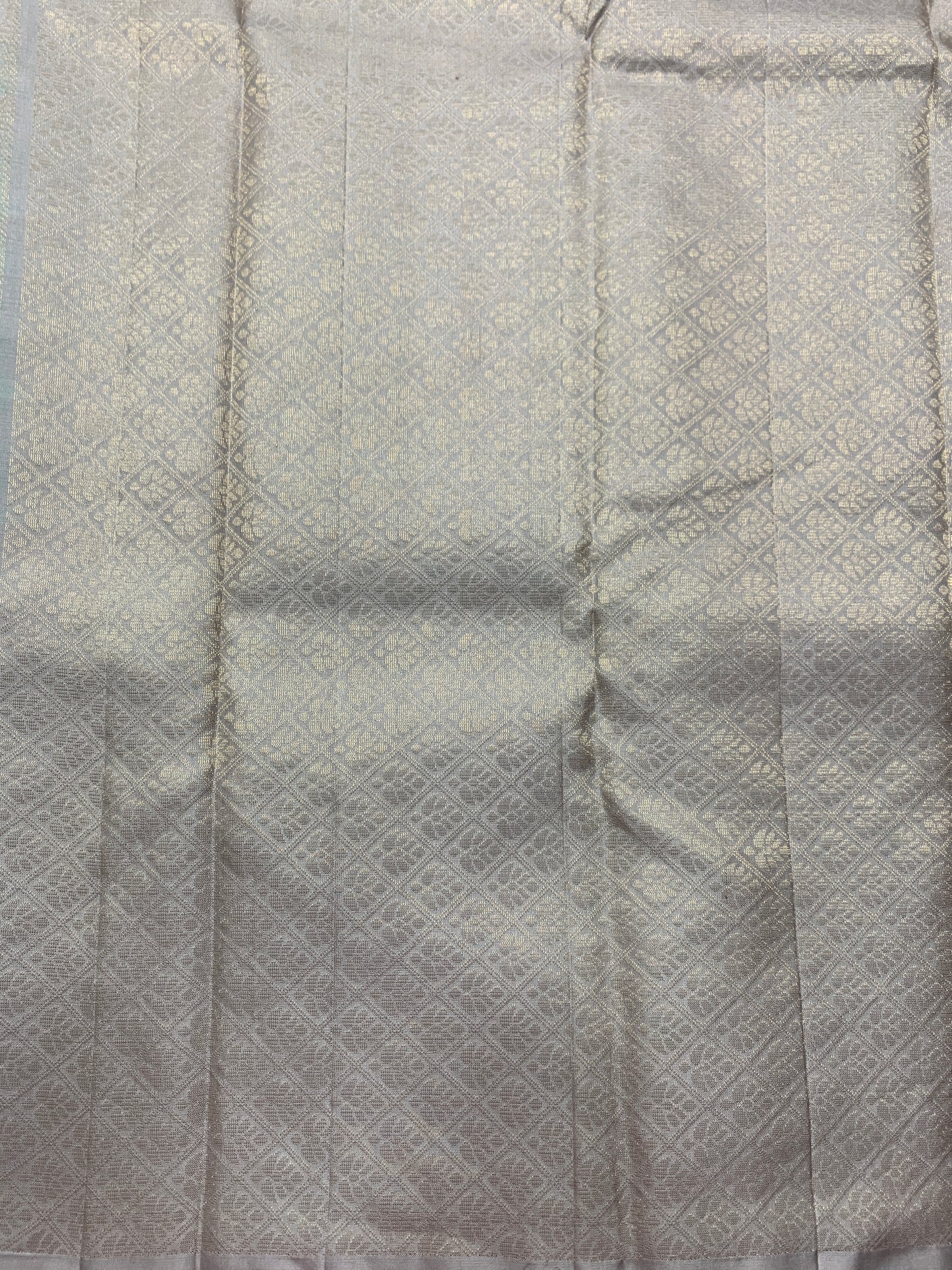 Pure Kanchipuram Silk Saree Sapphire Colour with Border Less