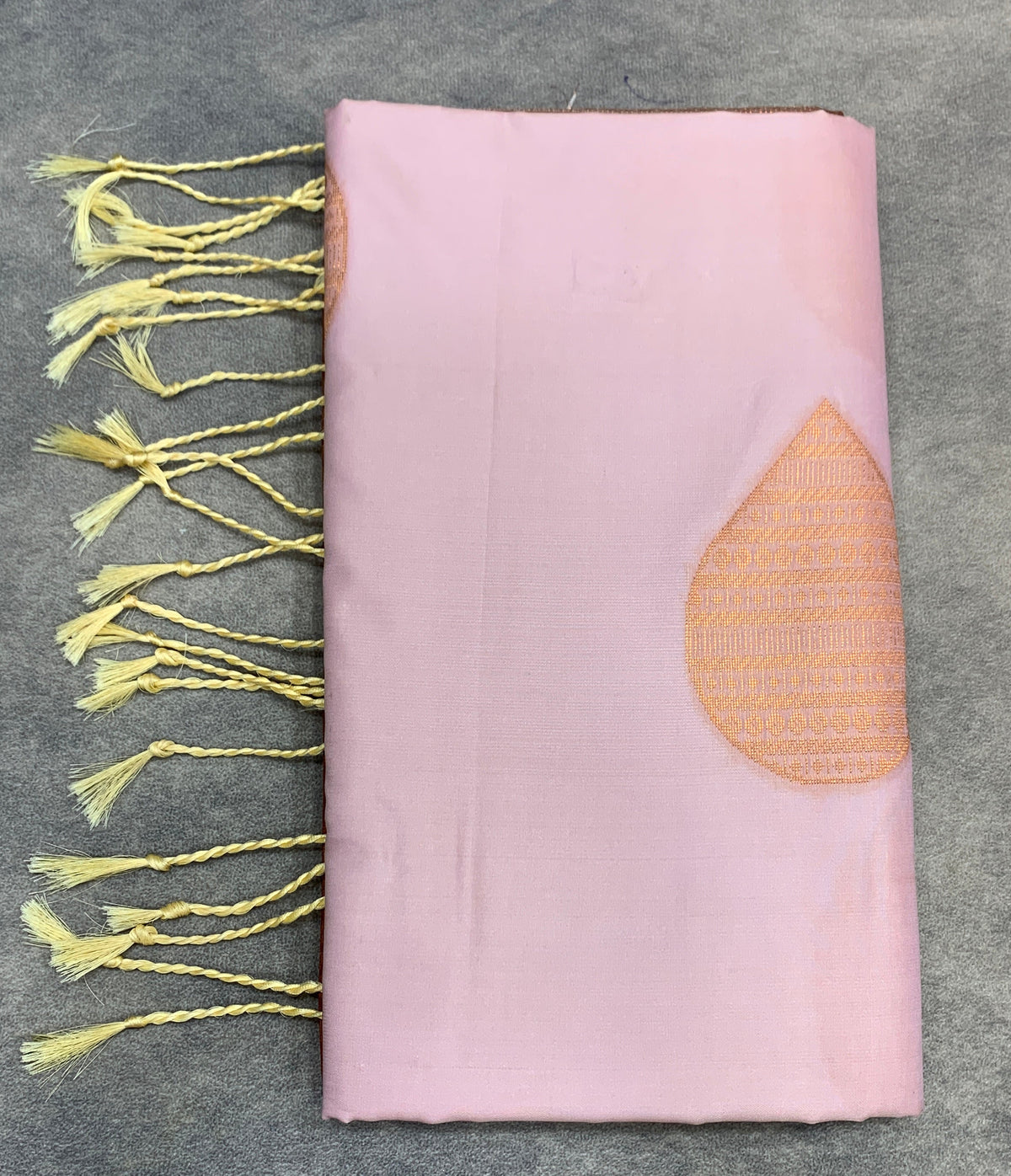 Art Silk Saree Light Salmon Pink Colour with Borderles