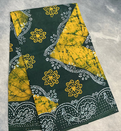 Chettinad Sungudi Cotton Dual Colour Saree with Green Colour Border