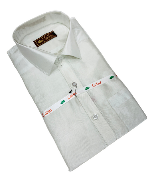 Full sleeve Art Silk Shirt White Colour