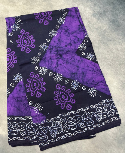 Chettinad Sungudi Cotton Dual Colour Saree with Navy Blue Colour Border