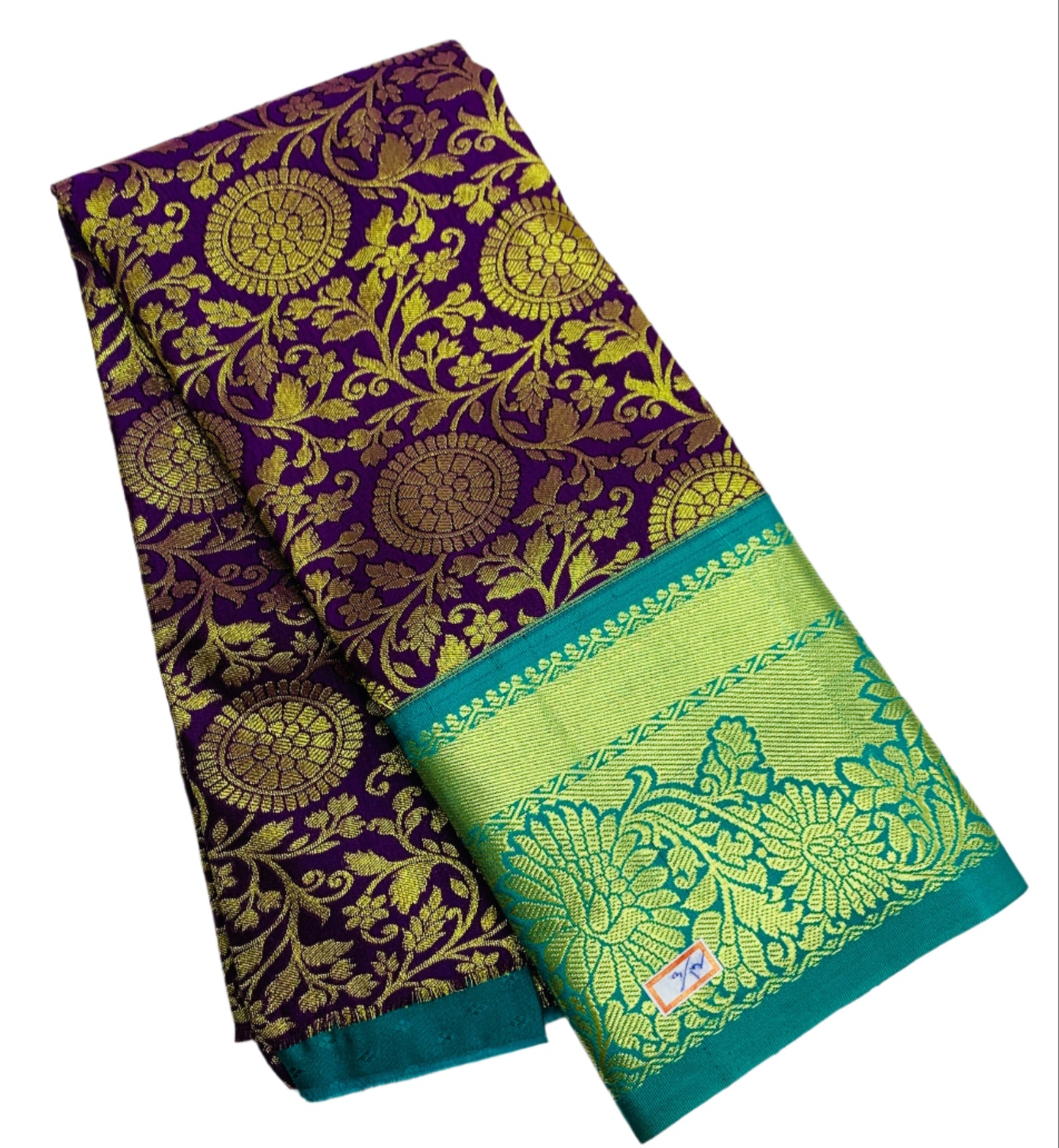 Magenta Shade Vegan Silk Kids Pattu Pavadai with Contrast Border for age 2 to 5