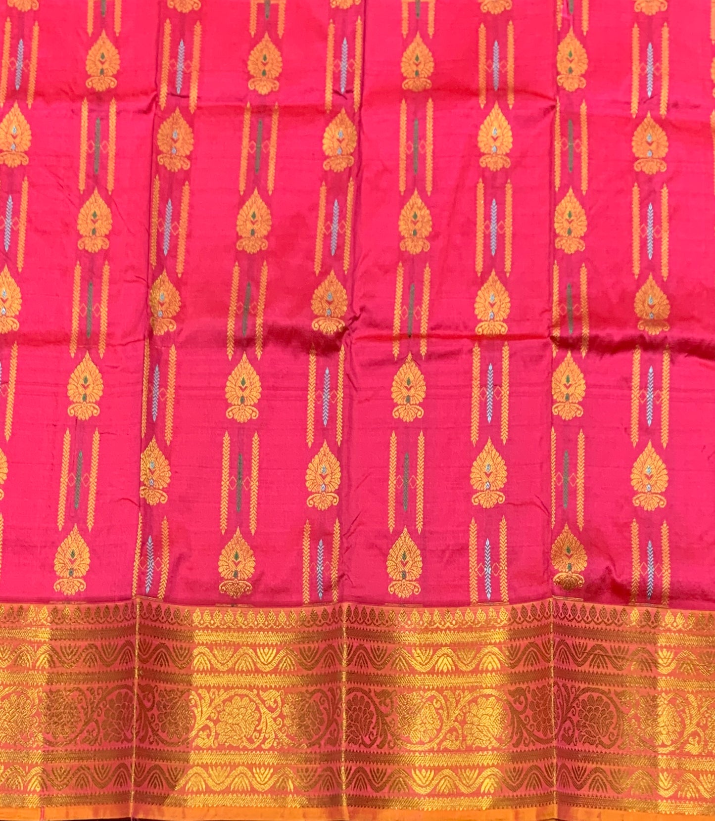 Baby Pink Shade Pure Kanchipuram Kids Pattu Pavadai with Contrast Border for Newborn to 2 Years